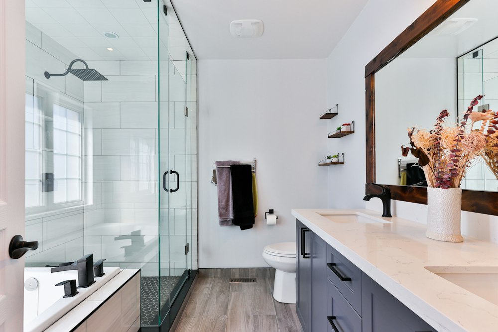 Renovated bathroom interior